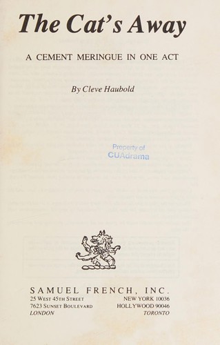 Cover for The cat's away