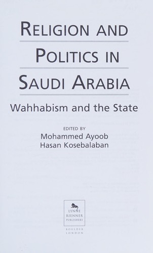 Cover for Religion and politics in Saudi Arabia