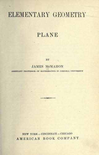 Cover for Elementary geometry