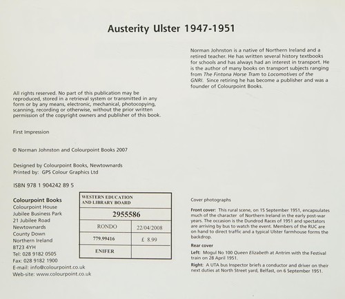 Cover for Austerity Ulster, 1947-51