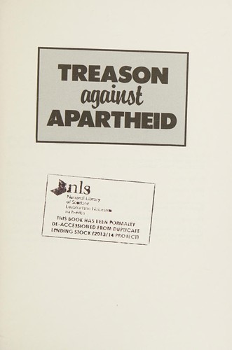 Cover for Treason against apartheid.