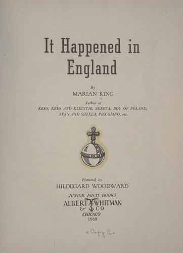 Cover for It happened in England