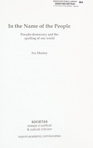 Cover for In the Name of the People
