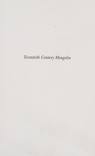 Cover for Twentieth century Mongolia