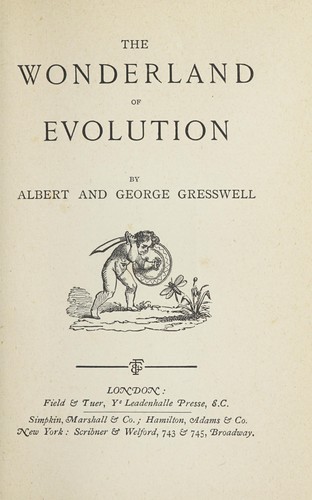 Cover for The wonderland of evolution