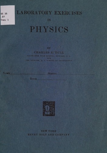 Cover for Laboratory exercises in physics