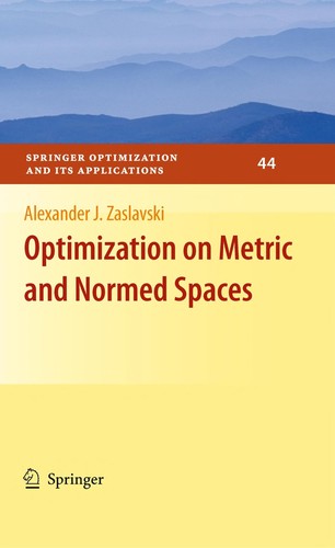 Cover for Optimization on metric and normed spaces