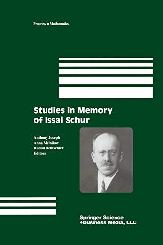 Cover for Studies in Memory of Issai Schur