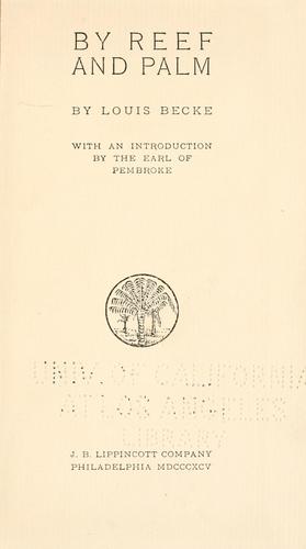 Cover for By reef and palm.