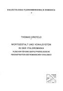 Cover for Wortgestalt und Vokalsystem in der Italoromania