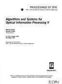 Cover for Algorithms and systems for optical information processing V