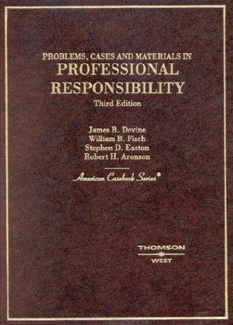 Cover for Professional responsibility