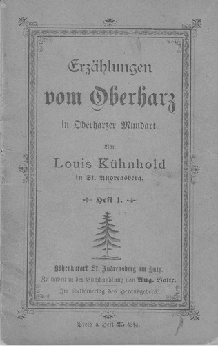 Cover for Erzählungen vom Oberharz in Oberharzer Mundart Heft 1