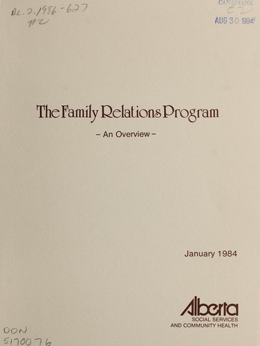 Cover for The Family relations program