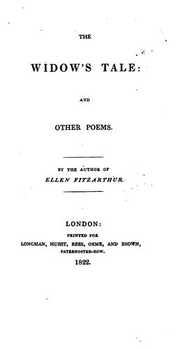 Cover for The Widow's Tale and Other Poems