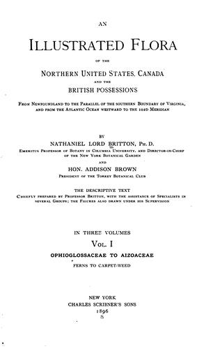 Cover for An Illustrated Flora of the Northern United States, Canada and the British Possessions, Vol. I
