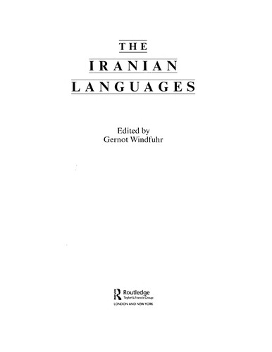 Cover for Iranian Languages