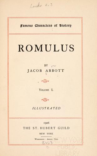 Cover for Famous characters of history ...