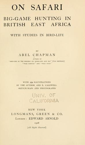 Cover for On safari