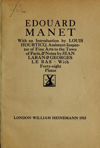 Cover for Édouard Manet