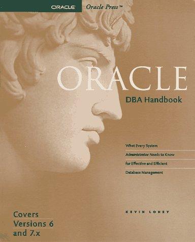 Cover for Oracle DBA handbook
