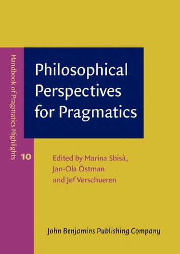 Cover for Philosophical perspectives for pragmatics