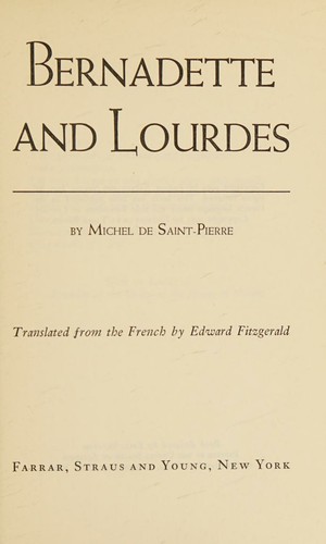 Cover for Bernadette and Lourdes