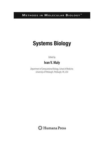 Cover for Systems biology