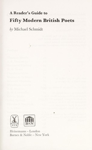 Cover for A reader's guide to fifty modern