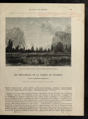 Cover for Les merveilles de la Vallée de Yosemiti ...