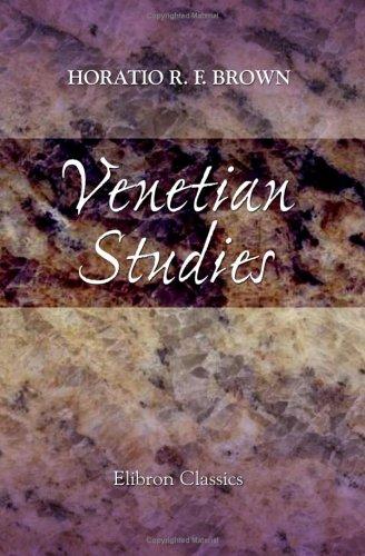 Cover for Venetian Studies