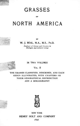 Cover for Grasses of North America