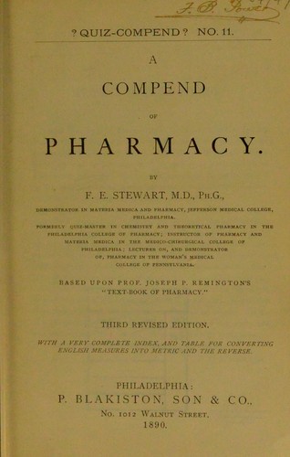 Cover for A compend of pharmacy