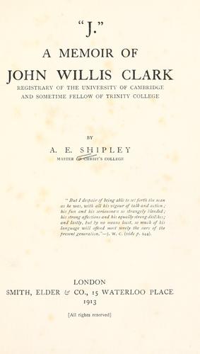 Cover for "J"