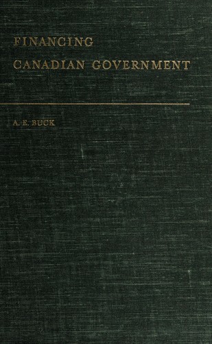 Cover for Financing Canadian government