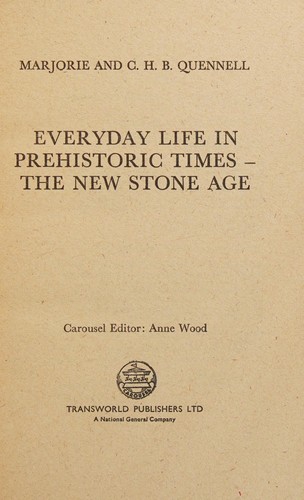 Cover for Everyday life in prehistoric times