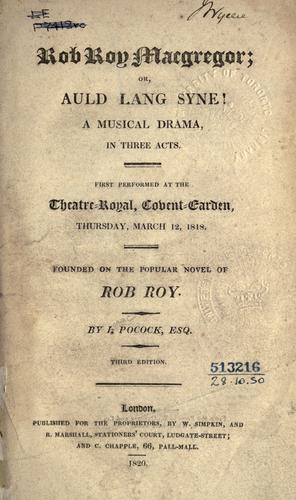 Cover for Rob Roy Macgregor