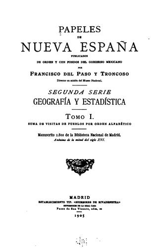 Cover for Papeles de Nueva España
