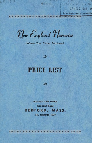 Cover for Price list