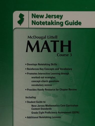 Cover for Math course 3, grades 6-8 notetaking guide