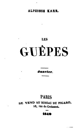 Cover for Les Guêpes