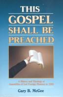 Cover for This Gospel--shall be preached