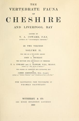 Cover for The vertebrate fauna of Cheshire and Liverpool Bay