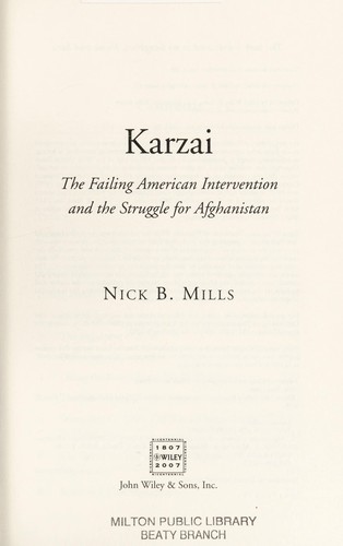 Cover for Karzai