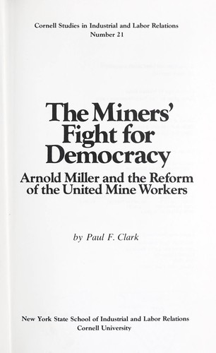 Cover for The miners' fight for democracy