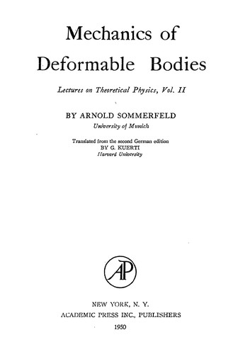 Cover for Mechanics of Deformable Bodies