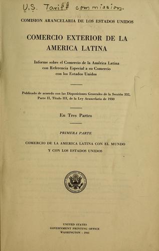 Cover for Comercio exterior de la América Latina.