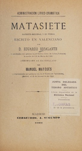 Cover for Matasiete