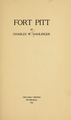 Cover for Fort Pitt