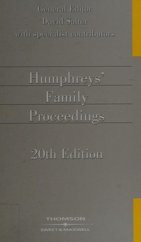 Cover for Humphrey's Family Proceedings (Practitioner)